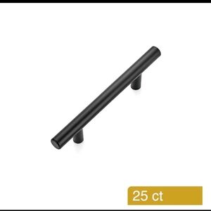 Style Selections Matte Black Cylindrical Handle Drawer Pull 25 -Pack